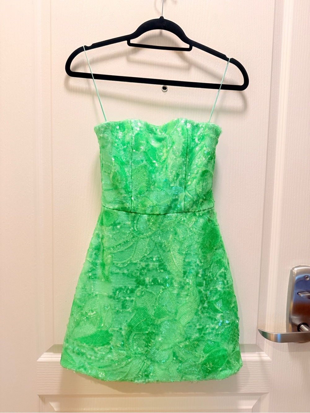 Helsi Linda Strapless Mini Dress in Seafoam Sequin embellishment Size NWT - Picture 5 of 8